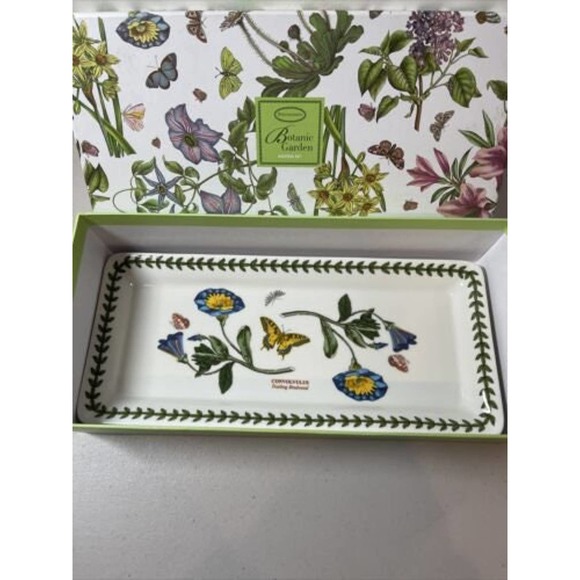 Vintage PORTMEIRION Hostess Botanic Garden, 5 pc Tray, 2 bowls & spoons England - Picture 7 of 10